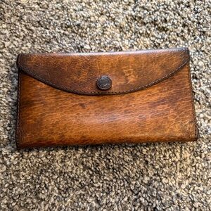 Hand Tooled Brown Leather Wallet